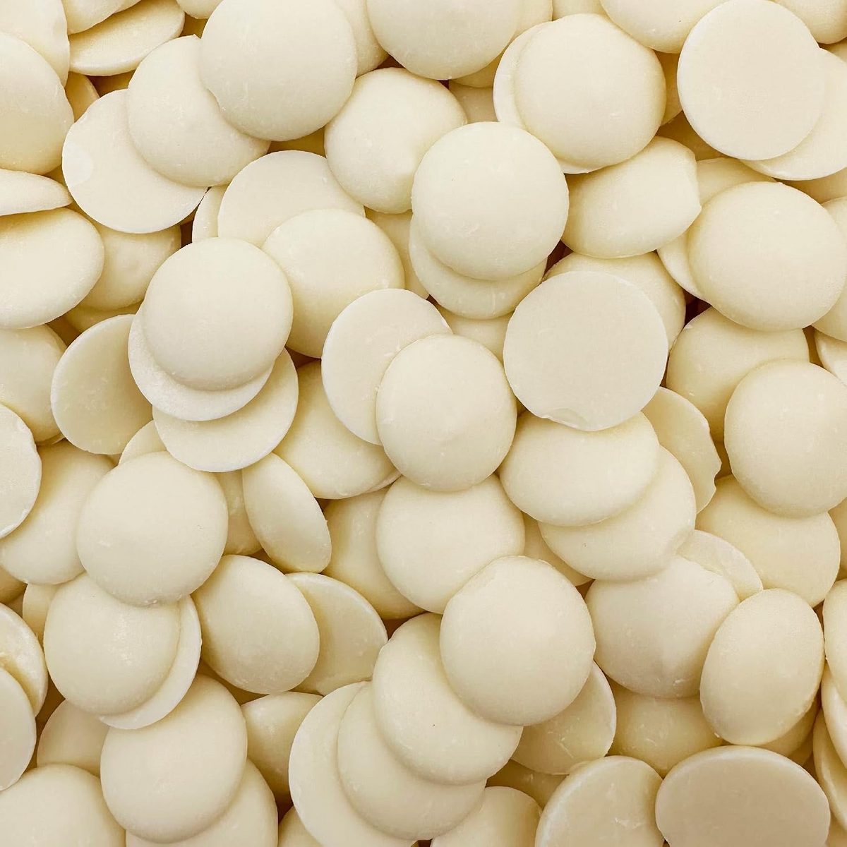 Two-pound bag of Merckens white chocolate melting wafers