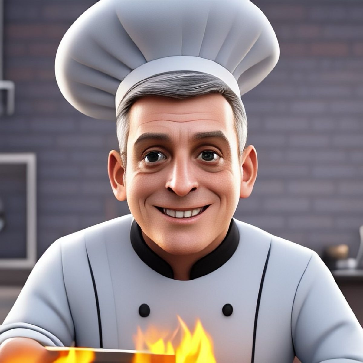 Bob's cheerful cartoon chef meme