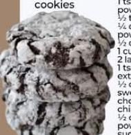 Chocolate brownie crinkle cookies coated in powdered sugar