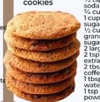 Stack of golden coffee cookies