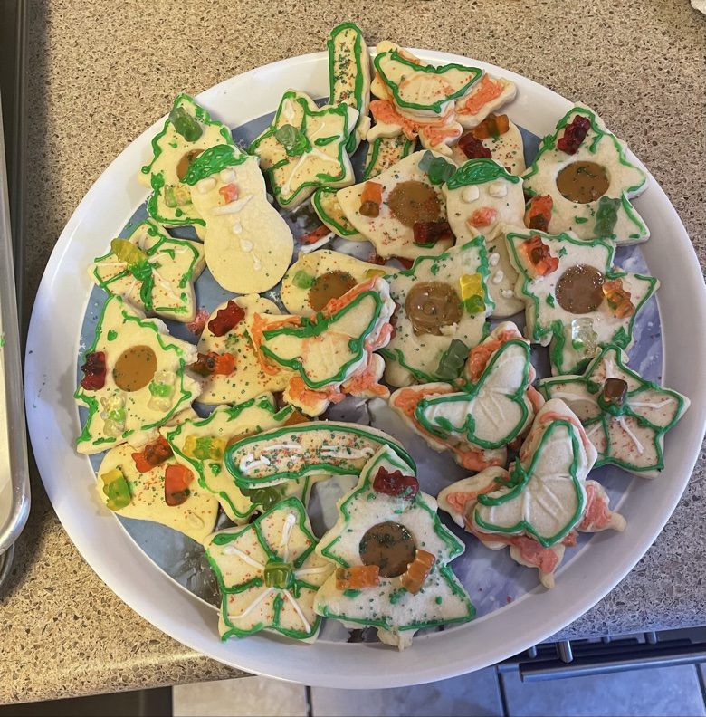 Decorated Christmas cookies