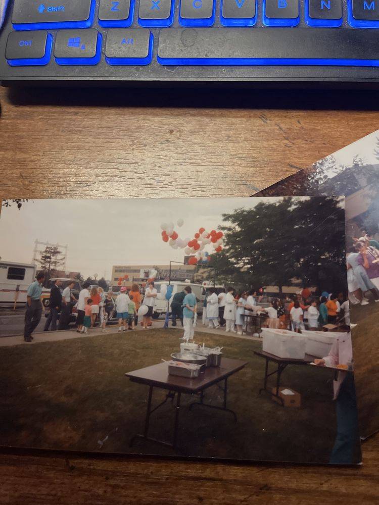 Large crowd at the Etobicoke General Hospital barbecue