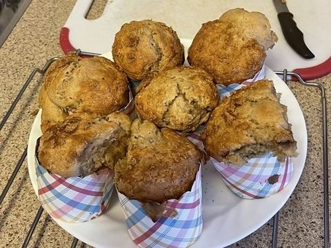 Zucchini muffins with shredded zucchini
